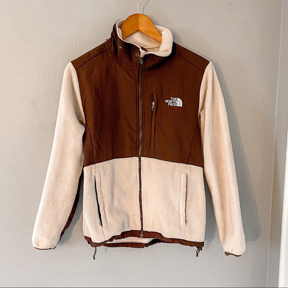 The North Face Denali Pink and Brown Jacket Coat Medium